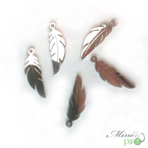 Plume en acier inoxydable 20mm - lot de 5