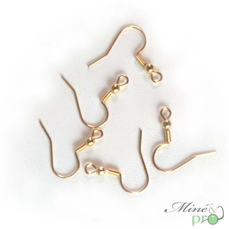 Crochets à boucles d'oreilles en acier inoxydable plaqué or - lot de 30 Crochets à boucles d'oreilles en acier inoxydable plaqué or - lot de 30