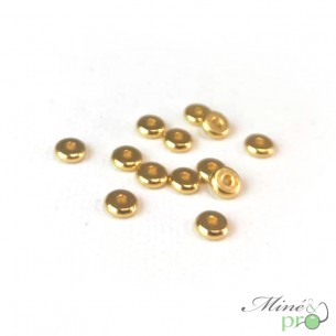Rondelles en acier inoxydable plaqué or 4mm - lot de 20