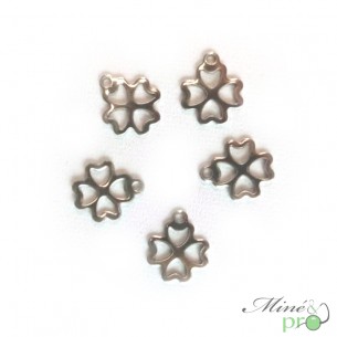 Trèfle coeur en acier inoxydable 13mm - lot de 20