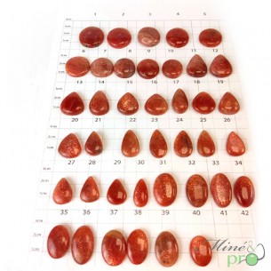 Pierre de soleil extra - cabochons percés