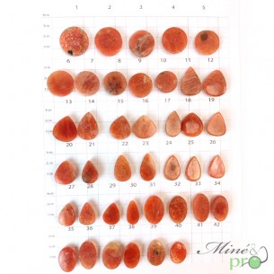 Pierre de soleil extra - cabochons percés