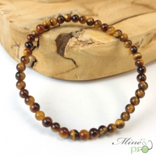 Bracelet Oeil de tigre A+ en perles 4mm