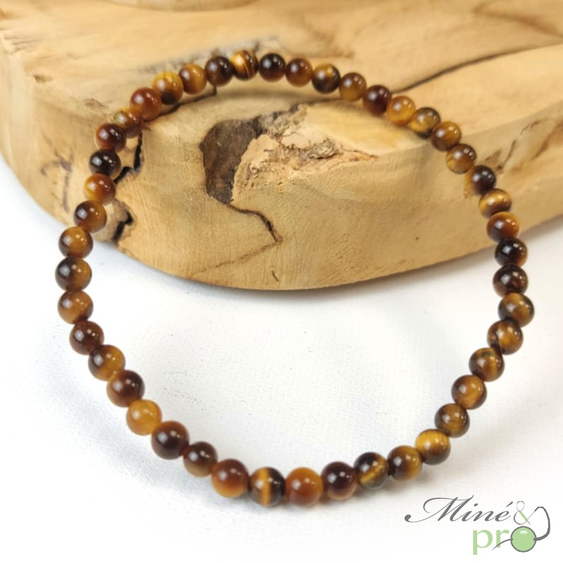 Bracelet Oeil de tigre A+ en perles 4mm Bracelet Oeil de tigre A+ en perles 4mm