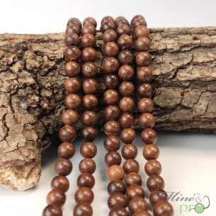 Bois clair en perles rondes 8mm - fil complet