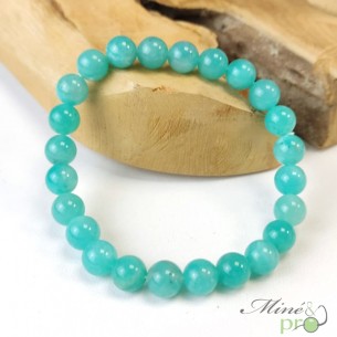 Bracelet Amazonite extra USA en perles 8mm