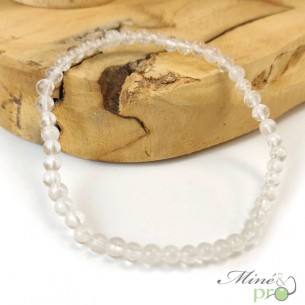 Bracelet Cristal de roche A en perles 4mm