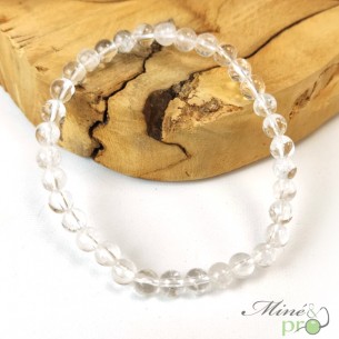 Bracelet Cristal de roche A en perles 6mm