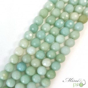Amazonite en perles facettées 8mm - fil complet