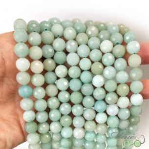 Amazonite en perles facettées 8mm - fil complet
