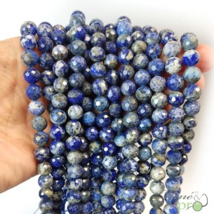 Lapis lazuli en perles facettées 8mm - fil complet