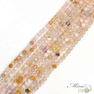 Agate fleur de cerisier A en perles rondes 4mm - fil complet