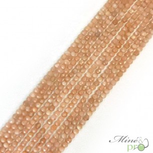 Pierre de lune en perles facettées 3mm - fil complet