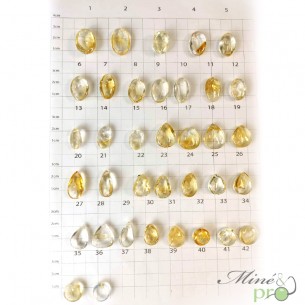 Citrine naturelle - cabochons percés