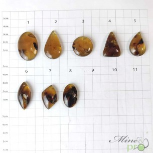 Ambre - cabochons percés