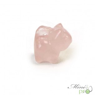 Chat en Quartz rose - percé
