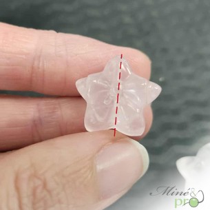 Etoile en Quartz rose - percé
