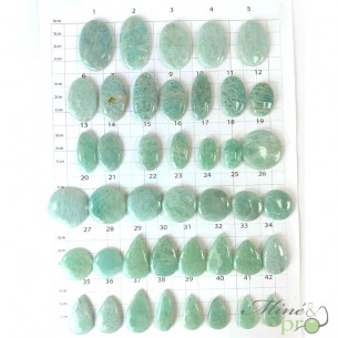 Amazonite A -  cabochons percés
