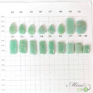 Amazonite A -  cabochons percés