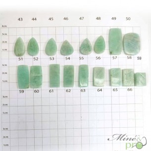 Amazonite A -  cabochons percés