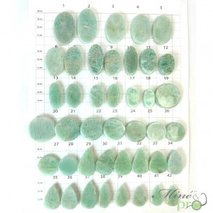 Amazonite A -  cabochons percés