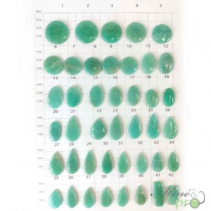 Amazonite A+ - cabochons percés
