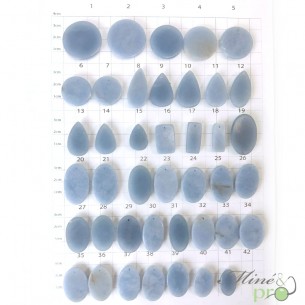 Angélite - cabochons percés