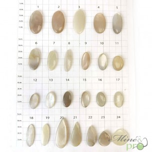 Pierre de lune blanche - cabochons