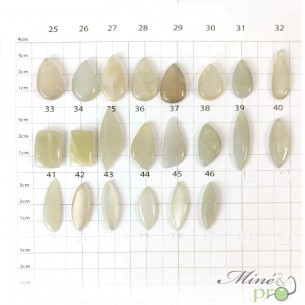 Pierre de lune blanche - cabochons
