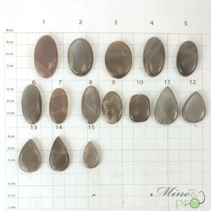 Pierre de lune grise - cabochons