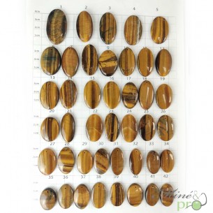 Oeil de tigre - cabochons percés
