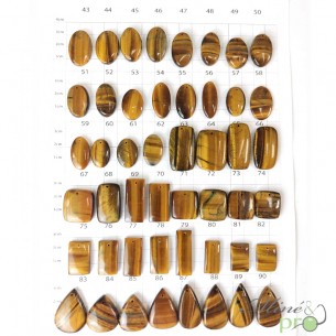 Oeil de tigre - cabochons percés