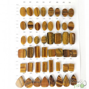 Oeil de tigre - cabochons percés