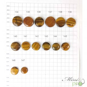 Oeil de tigre - cabochons percés
