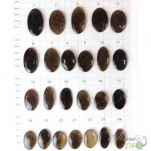 Quartz fumé - cabochons percés