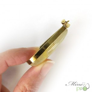 Quartz rutile - pendentifs cerclés dorés