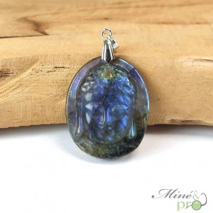 Labradorite Bouddha - cabochons