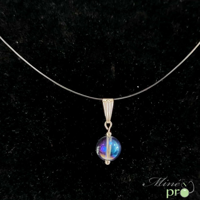 Pendentif - aqua aura violet