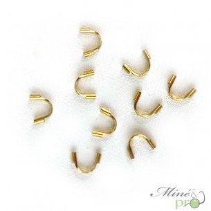 Protège fil en acier inoxydable plaqué or - lot de 50