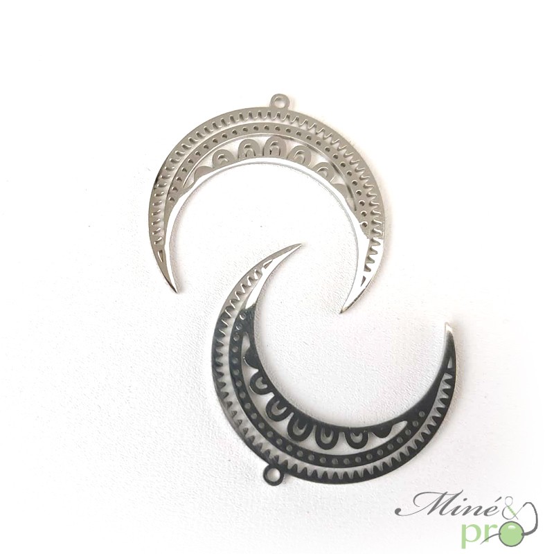 Lune en acier inoxydable 31mm - lot de 5