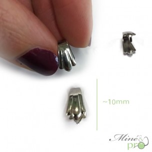 Bélière griffe en acier inoxydable 10mm - lot de 10