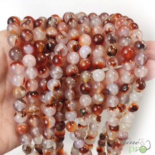 Agate Montana A en perles rondes 8mm - fil complet