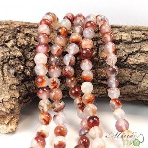 Agate Montana A en perles rondes 8mm - fil complet