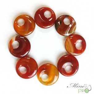 Cornaline - donut décentré 2,5cm