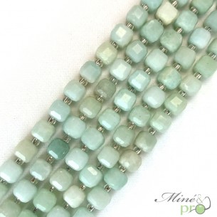 Amazonite en perles "carré" 7mm - fil complet