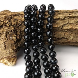 Onyx A en perles rondes 10mm - fil complet