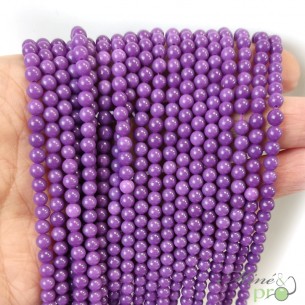 Phosphosiderite AA en perles rondes 4mm - fil complet