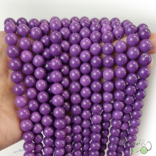 Phosphosiderite AA en perles rondes 8mm - fil complet