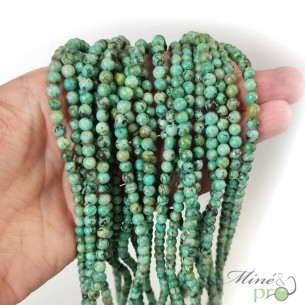 Turquoise africaine AA en perles rondes 4mm - fil complet