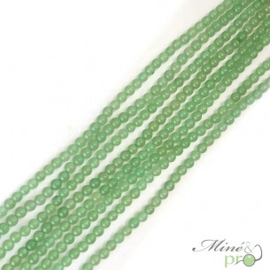 Aventurine verte A en perles rondes 4mm - fil complet